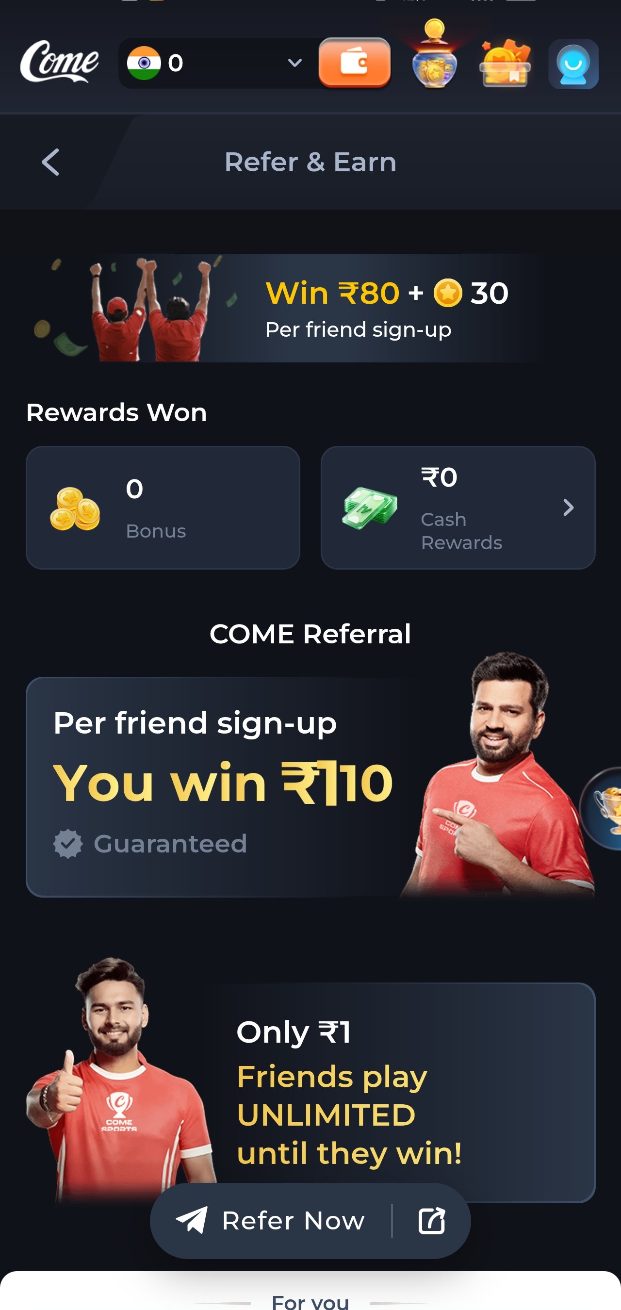 ComeGame app screenshot 2 — slots category